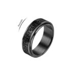 Bague Anti-Stress Rotative Celtique Noir