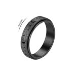 Bague Anti-Stress Rotative Constellation Noir