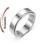 Bague Anti-Stress Rotatif en Argent