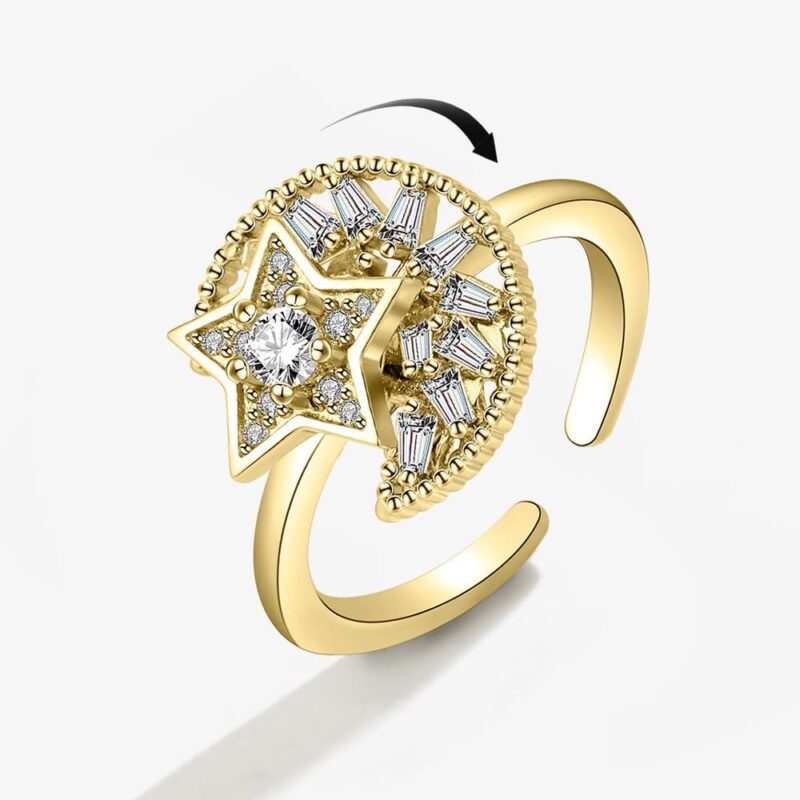 Bague Anti-Stress Étoile Scintillante