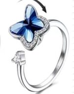 Bague Anti-Stress Papillon Étincelant