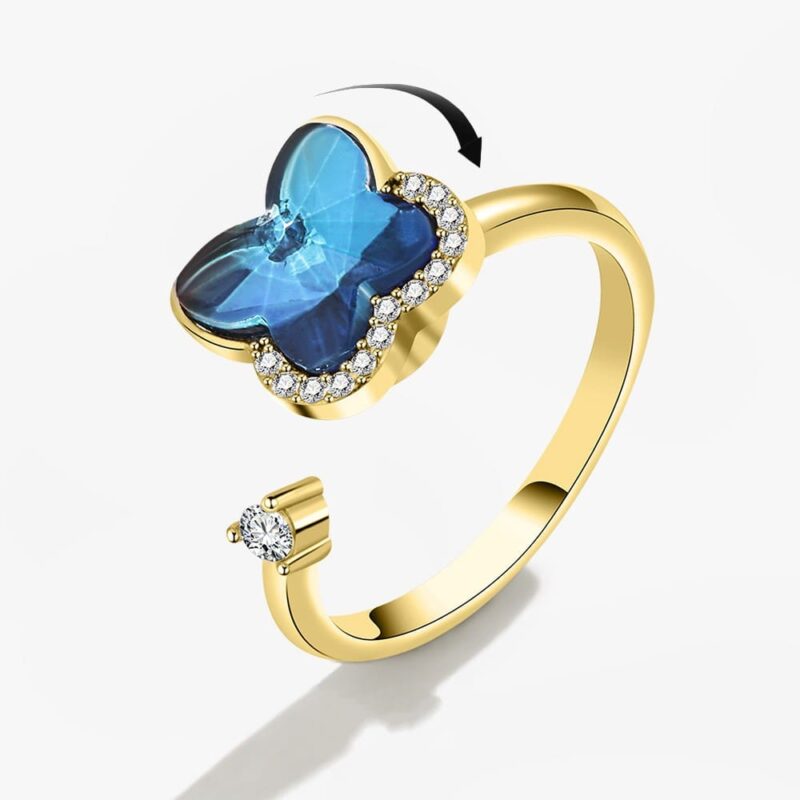 Bague Anti-Stress Papillon Chic