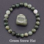 Bracelet Anti-Stress Chapeau de Paille Vert Jade
