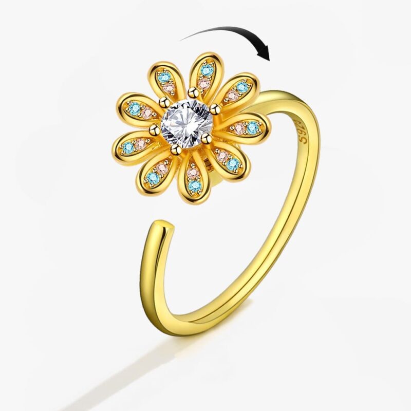 Bague Anti-Stress Fleur Lumineuse